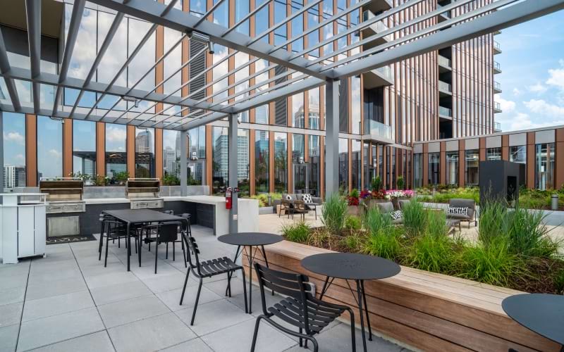 tables outside 
